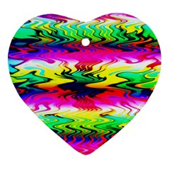 Waves Of Color Ornament (heart) by Semog4