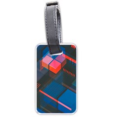 Minimalist Abstract Shaping Abstract Digital Art Minimalism Luggage Tag (one Side) by Semog4