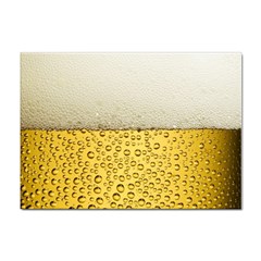 Texture Pattern Macro Glass Of Beer Foam White Yellow Art Sticker A4 (10 Pack) by Semog4