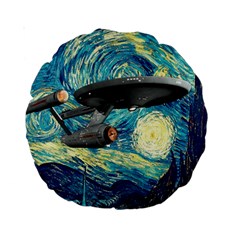 Star Trek Starship The Starry Night Van Gogh Standard 15  Premium Round Cushions by Semog4