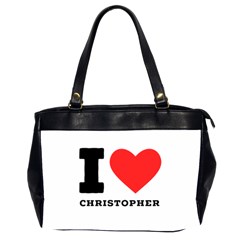 I Love Christopher  Oversize Office Handbag (2 Sides) by ilovewhateva