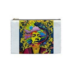 Psychedelic Rock Jimi Hendrix Cosmetic Bag (medium) by Semog4