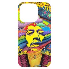 Psychedelic Rock Jimi Hendrix Iphone 14 Pro Black Uv Print Case by Semog4