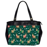 Cute Christmas Pattern Doodle Oversize Office Handbag (2 Sides) Front