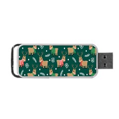 Cute Christmas Pattern Doodle Portable Usb Flash (one Side) by Semog4