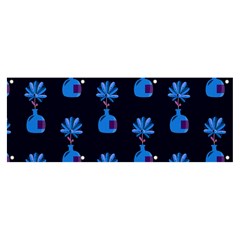Flower Vase Pattern Banner And Sign 8  X 3  by Ravend