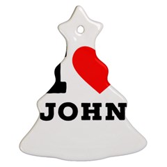 I Love John Christmas Tree Ornament (two Sides) by ilovewhateva