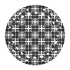 Pattern-vector-halftone-wallpaper Round Filigree Ornament (two Sides) by Semog4