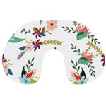 Floral-backdrop-pattern-flower Travel Neck Pillow Front