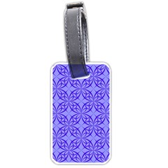 Decor Pattern Blue Curved Line Luggage Tag (one Side) by Semog4