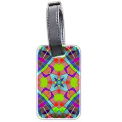 Farbenpracht Kaleidoscope Pattern Luggage Tag (two Sides) by Semog4
