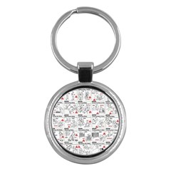 White Printer Paper With Text Overlay Humor Dark Humor Infographics Key Chain (round) by Salman4z