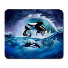 Orca Wave Water Underwater Large Mousepad by Salman4z