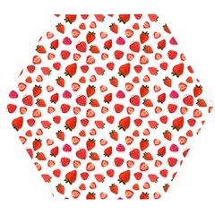 Watercolor Strawberry Wooden Puzzle Hexagon by SychEva