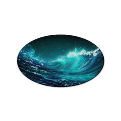 Tsunami Waves Ocean Sea Nautical Nature Water 7 Sticker Oval (10 Pack) by Jancukart