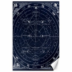 Vintage Astrology Poster Canvas 24  X 36  by ConteMonfrey