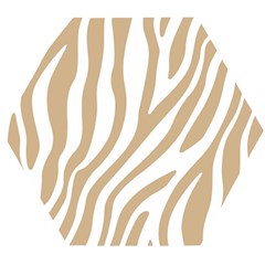 Brown Zebra Vibes Animal Print  Wooden Puzzle Hexagon by ConteMonfrey