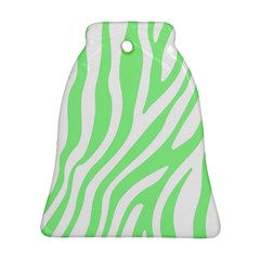 Green Zebra Vibes Animal Print  Ornament (bell) by ConteMonfrey