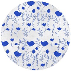 Blue Classy Tulips Wooden Puzzle Round by ConteMonfrey
