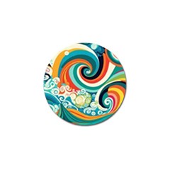 Waves Ocean Sea Abstract Whimsical Abstract Art 2 Golf Ball Marker (10 Pack) by Wegoenart