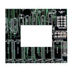 Printed Circuit Board Circuits White Wall Photo Frame 5  X 7  by Celenk