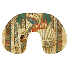 Egyptian Man Sun God Ra Amun Travel Neck Pillow by Celenk