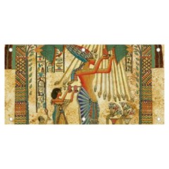 Egyptian Man Sun God Ra Amun Banner And Sign 6  X 3  by Celenk