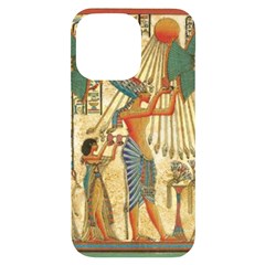 Egyptian Man Sun God Ra Amun Iphone 14 Pro Max Black Uv Print Case by Celenk