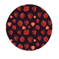 Watercolor Strawberry Mini Round Pill Box (pack Of 3) by SychEva
