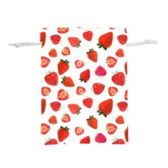Strawberries Lightweight Drawstring Pouch (m) by SychEva