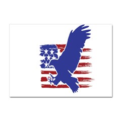 Usa Flag Eagle Symbol American Bald Eagle Country Crystal Sticker (a4) by Wegoenart