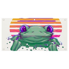 Frog Animal Sun Amphibian Figure Digital Art Banner And Sign 4  X 2  by Wegoenart