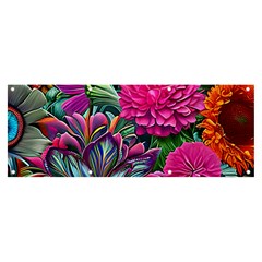 Flowers Nature Spring Blossom Flora Petals Art Banner And Sign 8  X 3  by Ravend