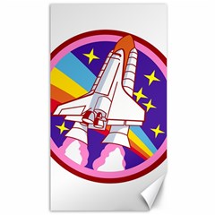 Badge Patch Pink Rainbow Rocket Canvas 40  X 72  by Salman4z