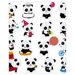 Playing Panda Cartoon Drawstring Bag (small) by Salman4z