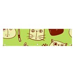Cute Hand Drawn Cat Seamless Pattern Banner and Sign 4  x 1  Front