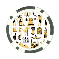 Egypt-symbols-decorative-icons-set Poker Chip Card Guard (10 Pack) by Salman4z