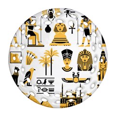 Egypt-symbols-decorative-icons-set Ornament (round Filigree) by Salman4z