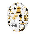 Egypt-symbols-decorative-icons-set Oval Filigree Ornament (Two Sides) Front