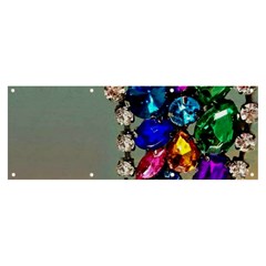 Colorful Diamonds Banner And Sign 8  X 3  by Sparkle
