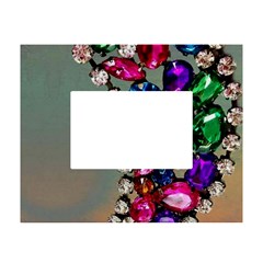 Colorful Diamonds White Tabletop Photo Frame 4 x6  by Sparkle