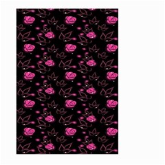 Pink Glowing Flowers Large Garden Flag (two Sides) by Sparkle