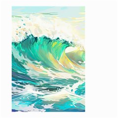 Waves Ocean Sea Tsunami Nautical Painting Small Garden Flag (two Sides) by Ravend