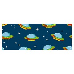 Seamless-pattern-ufo-with-star-space-galaxy-background Banner And Sign 8  X 3  by Salman4z
