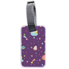 Space-travels-seamless-pattern-vector-cartoon Luggage Tag (two Sides) by Salman4z
