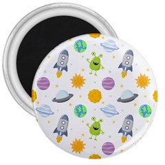 Seamless-pattern-cartoon-space-planets-isolated-white-background 3  Magnets by Salman4z