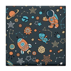 Space-seamless-pattern Tile Coaster by Salman4z