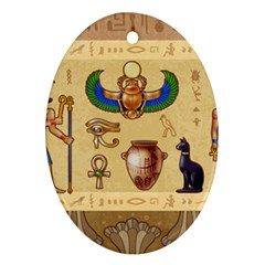 Egypt-horizontal-illustration Oval Ornament (two Sides) by Salman4z