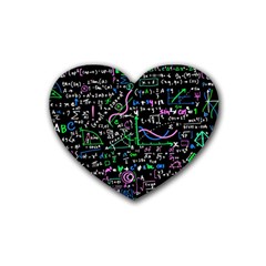 Math-linear-mathematics-education-circle-background Rubber Coaster (heart) by Salman4z