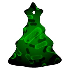Green-rod-shaped-bacteria Christmas Tree Ornament (two Sides) by Salman4z